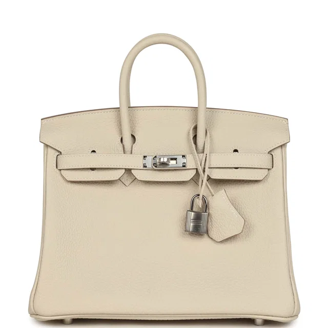 Hermès Birkin 25 Craie Togo Palladium Hardware in White Togo leather from Madison Avenue Couture