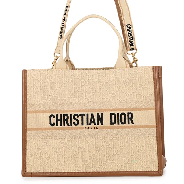 Dior Book tote Beige/BrownM1324CZCC_M918 Canvas Leather Size Medium in Beige Canvas from GALLERY RARE