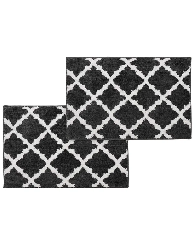 Bibb Home Set of 2 Trellis Micro Shag Bath Rugs, image 1 of 1 from Rue La La