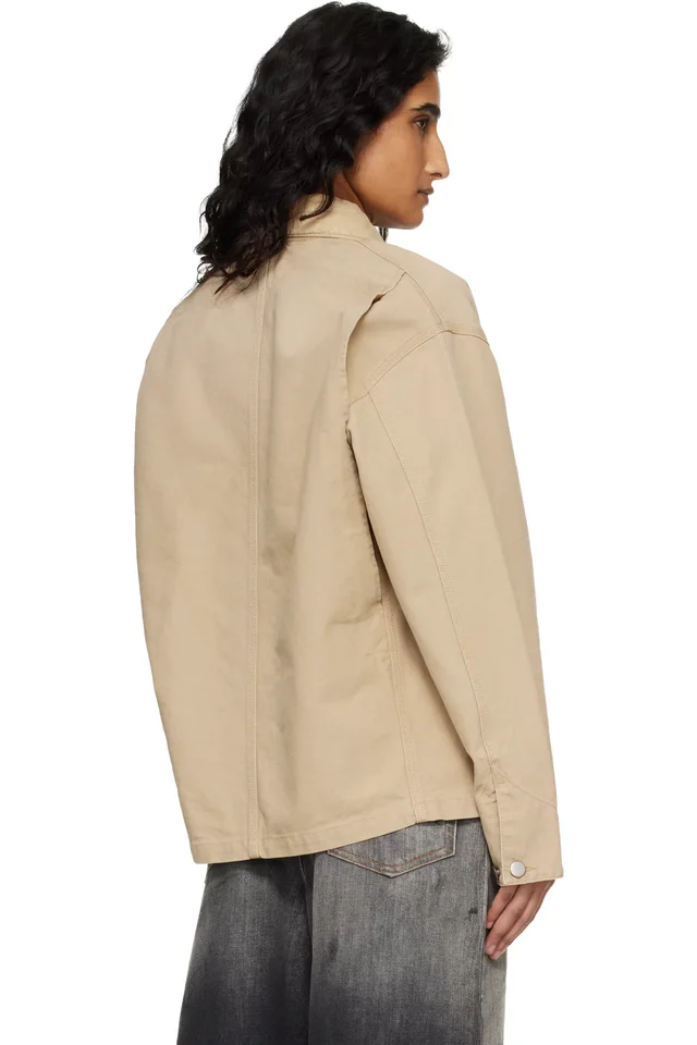 Carhartt Work In Progress Beige OG Michigan Jacket, photo 3 of 4 from SSENSE