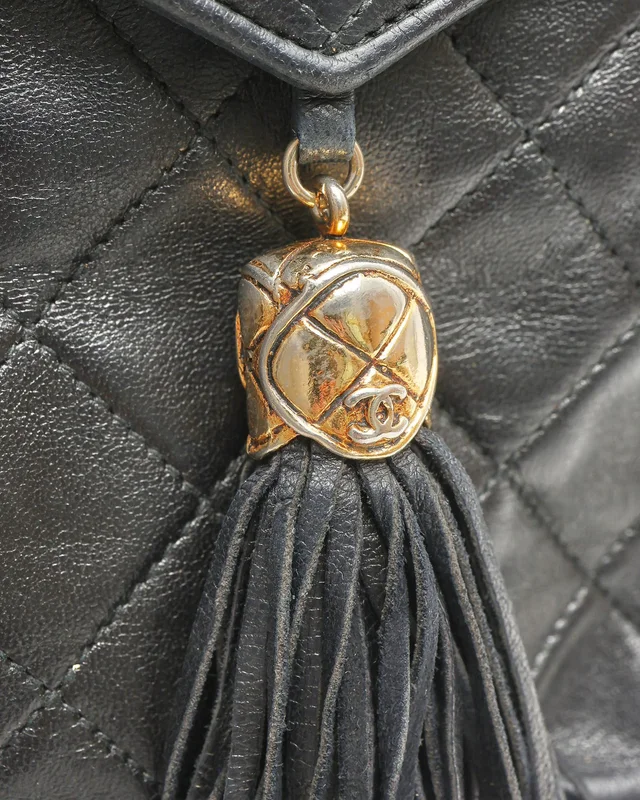 Chanel CC Quilted Tassel Bag in Leather from A Retro Tale, photo 6 of 9