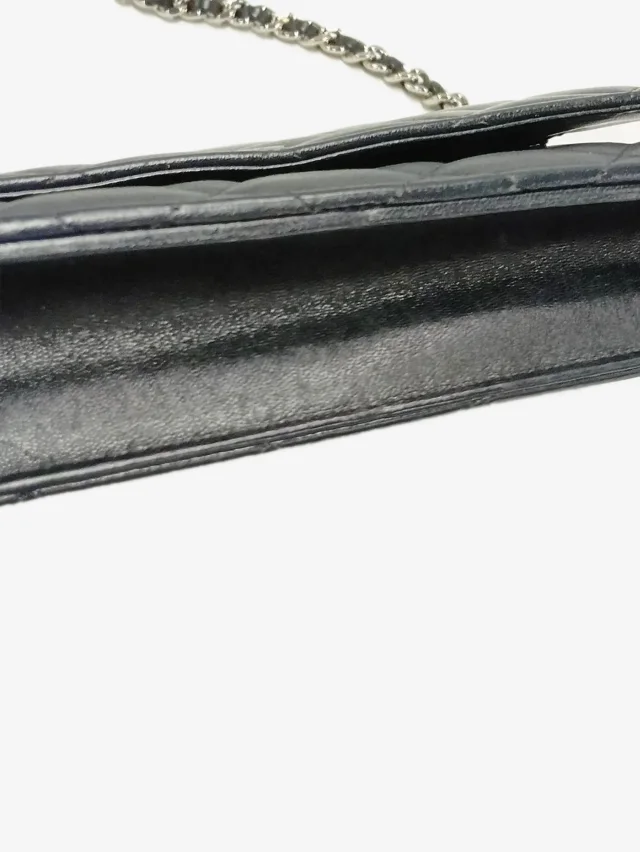 Chanel Black 2013 lambskin quilted Wallet on Chain in Black Lambskin from Sign of the Times, photo 15 of 16