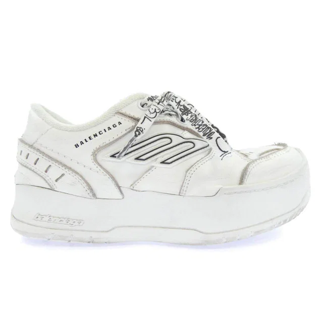Balenciaga HAMPTONS Cowhide Sneakers in Leather from LuxUness