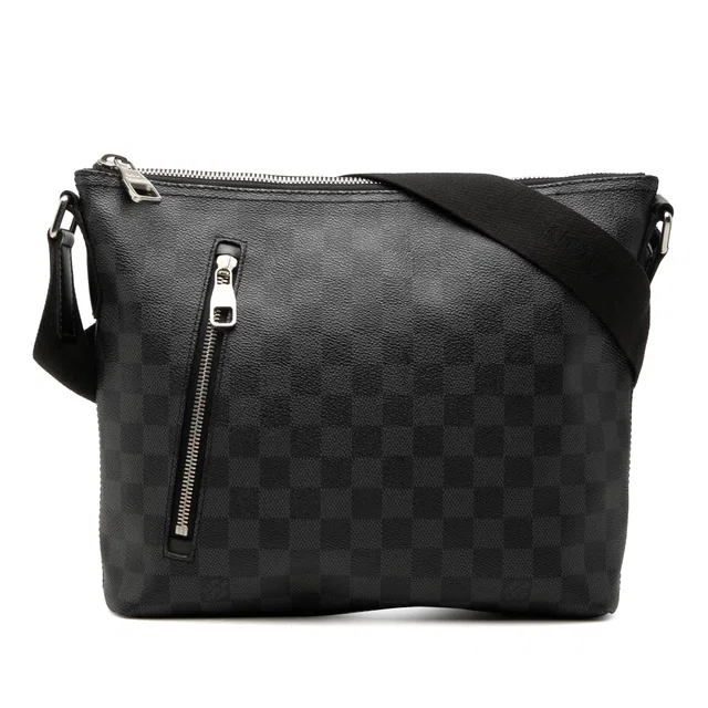 Black Louis Vuitton Damier Graphite Mick PM Crossbody Bag in Black Canvas from Designer Revival