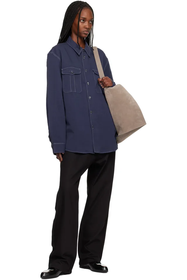 Studio Nicholson Blue Louro Shirt, photo 4 of 4 from SSENSE