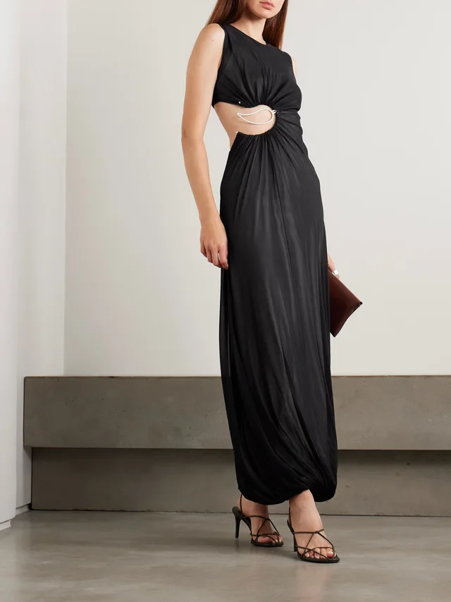 CHRISTOPHER ESBER Embellished cutout layered stretch-jersey maxi dress in Black, photo 2 of 2 from NET-A-PORTER (Canada)