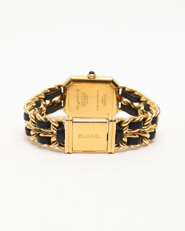 Chanel Première Rock M 20mm Gold-Plated Black Dial Quartz Watch in Black Leather from A Retro Tale, photo 8 of 8