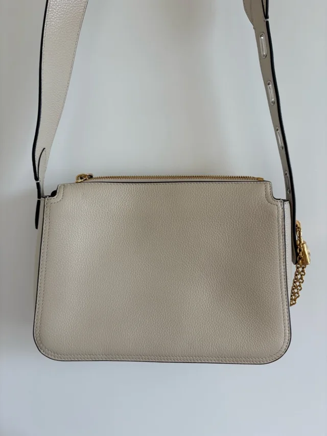 Mulberry Billie Chalk Small Classic Grain Leather Crossbody Bag Gold Hardware in gold Leather from Poshmark, photo 6 of 6