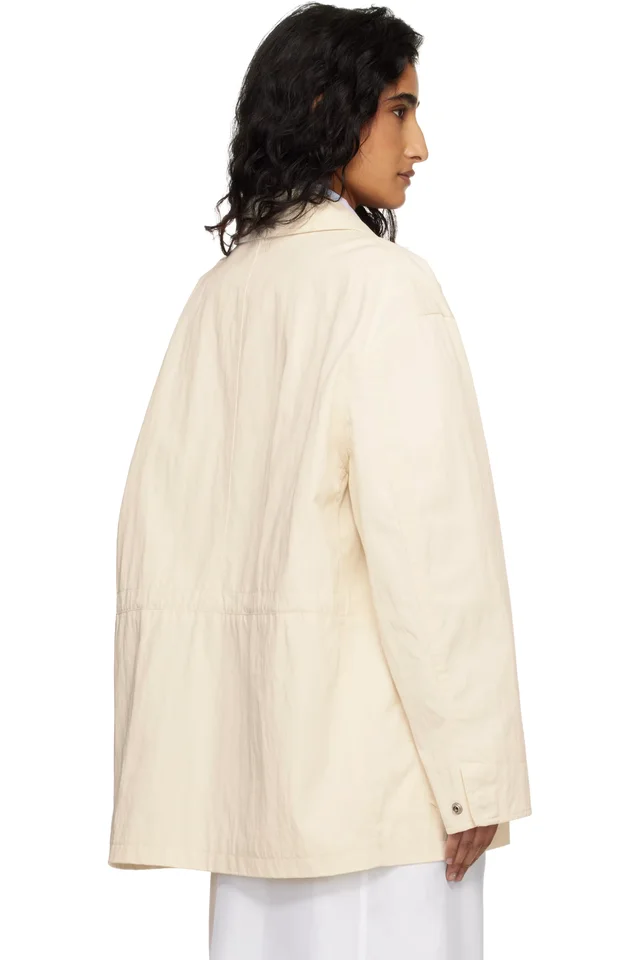 Dunst Off-White Cotton Chore Jacket, photo 3 of 4 from SSENSE