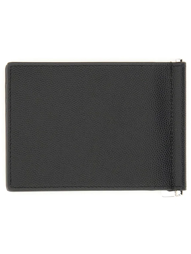 Saint Laurent Will Clip Card Case — Black Main: Calf Skin Wallets & Purses in Black Calfskin from HEWI