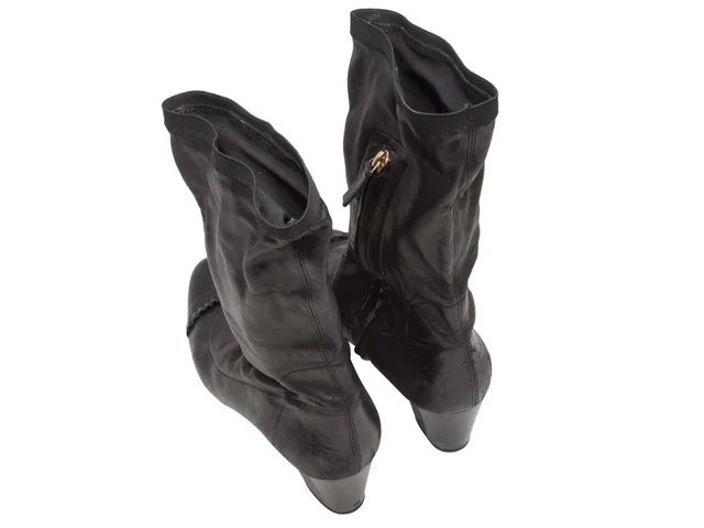 Chanel Cap-Toe CC Mid-Calf Boots Size 41 in Black Patent leather from Designer Revival, photo 2 of 2