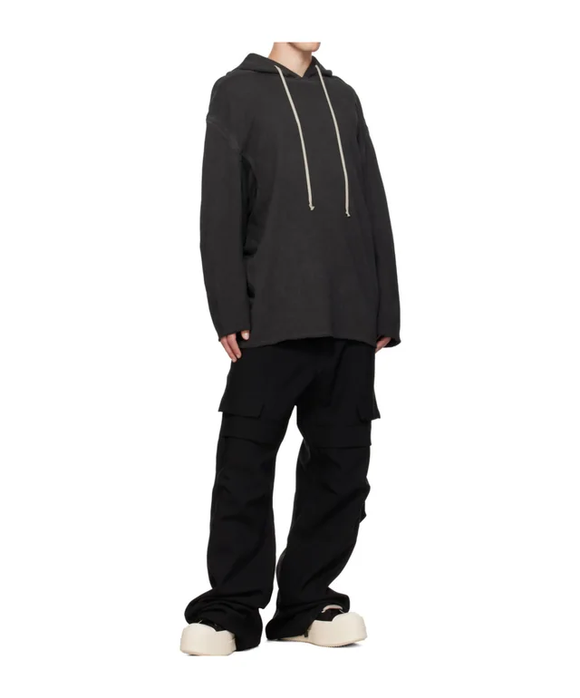 Rick Owens Drkshdw drawstring raw-cut hoodie, photo 7 of 7 from SENSER