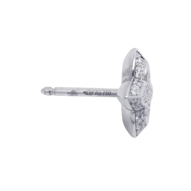 Louis Vuitton Diamond Double Round EarringsQ06400 18K White Gold in White from GALLERY RARE, photo 11 of 13