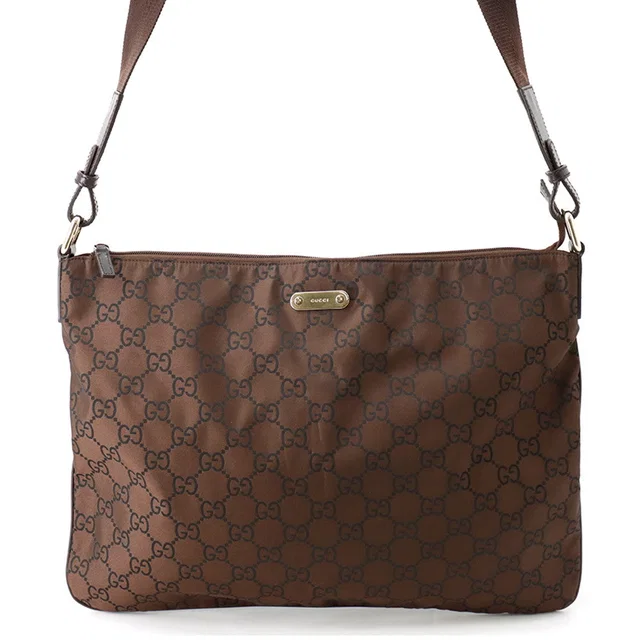 Gucci GGNylon Shoulder Bag Brown190628 Nylon in Nylon from GALLERY RARE