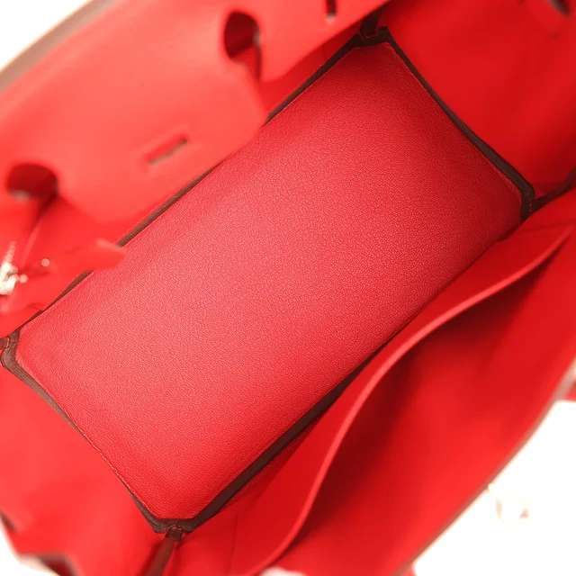 Hermès Birkin 25 Rouge Radieux Togo Palladium Hardware in Red Togo leather from Madison Avenue Couture, photo 8 of 9