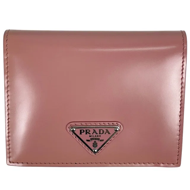 Prada Bifold Wallet Leather Pink in Pink Leather from The Reluxe