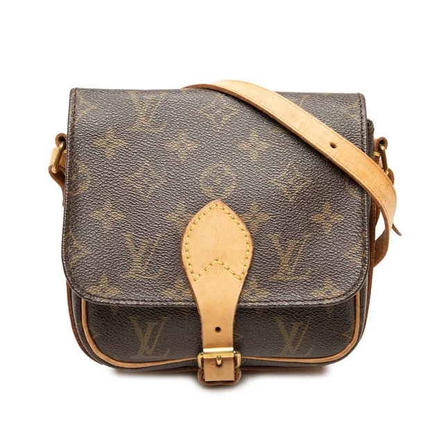 Brown Louis Vuitton Monogram Cartouchiere PM Crossbody Bag in Brown Coated canvas from Designer Revival, photo 1 of 1