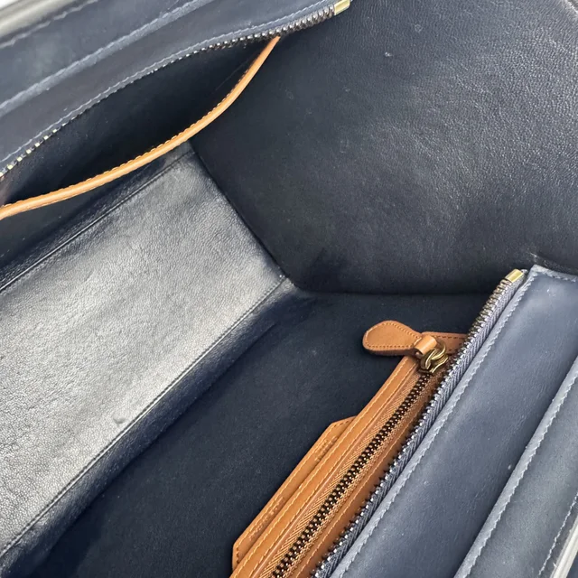 Celine Micro Luggage Tricolor Bag in calfskin from Reowned, photo 9 of 17