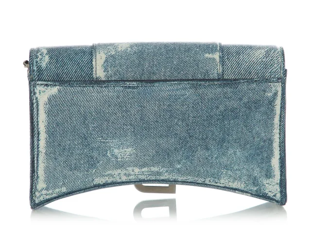 Balenciaga Denim Hourglass Wallet on Chain in Denim from Ann's Fabulous Finds, photo 4 of 9