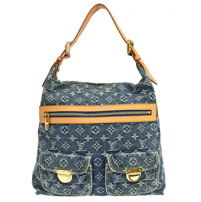 Louis Vuitton 2005 Monogram Denim Baggy GM Shoulder Bag M95048 in Denim from AMORE Vintage Tokyo