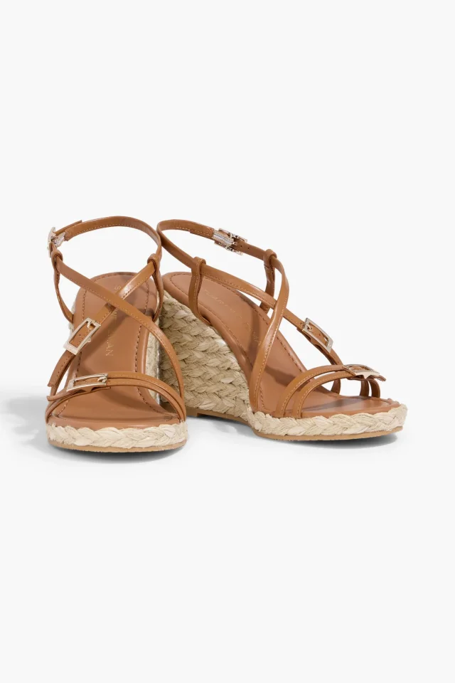 Stuart Weitzman Georgie leather espadrille wedge slingback sandals, photo 6 of 8 from THE OUTNET
