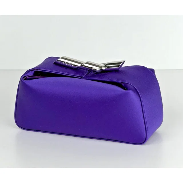 Lanvin Haute Clutch Bag Squence Purple Satin in purple|gray|silver Satin from Poshmark