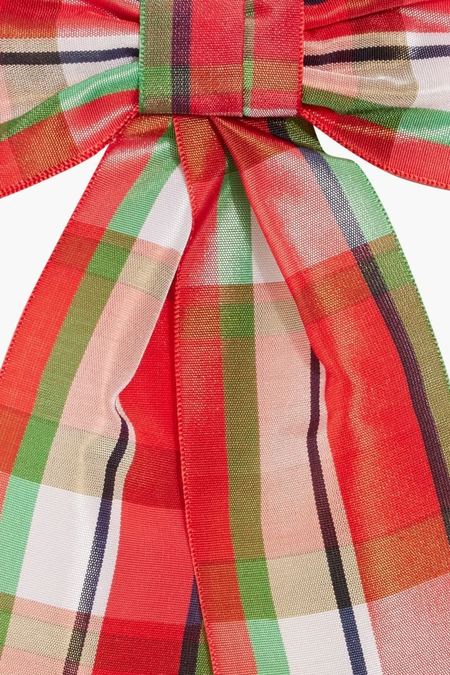 Jennifer Behr Bonnie Checked Organza Bow Hair Clip in Papaya, photo 3 of 3 from THE OUTNET