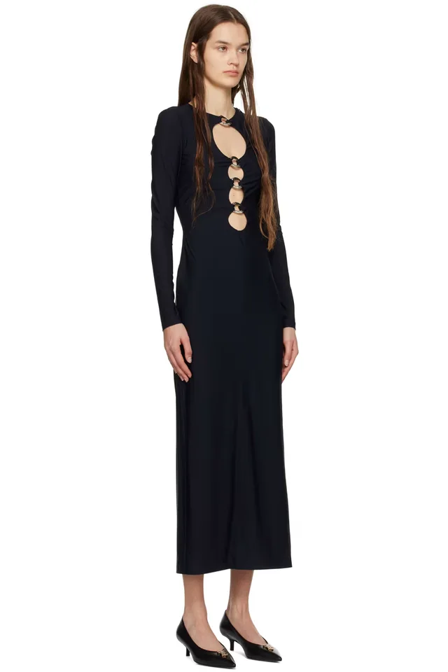 Burberry Black Cutout Maxi Dress, photo 2 of 4 from SSENSE