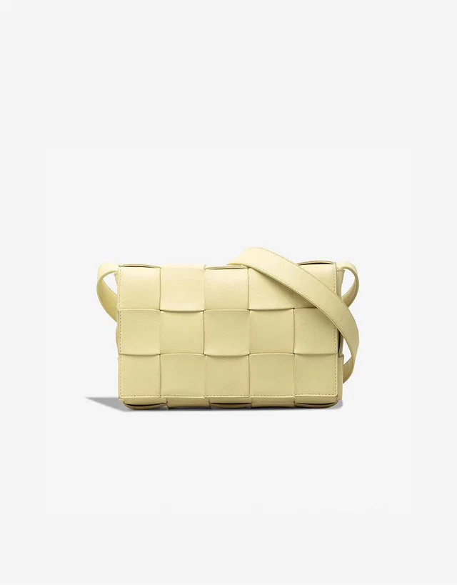 Bottega Veneta Cassette Lamb Yellow in Yellow Lambskin from SACLÀB
