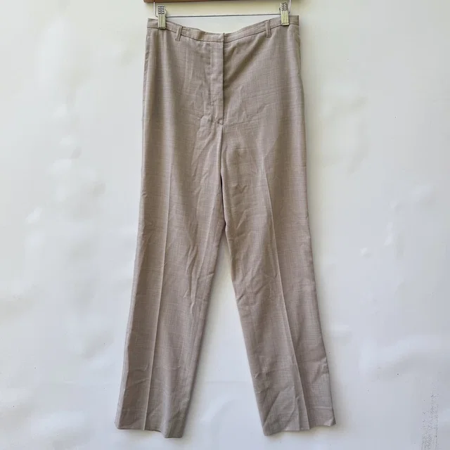 Jil Sander Dress Pants Women 36 It 4 Us Beige Wool Blend Straight Work Office in brown|neutral Wool from Poshmark