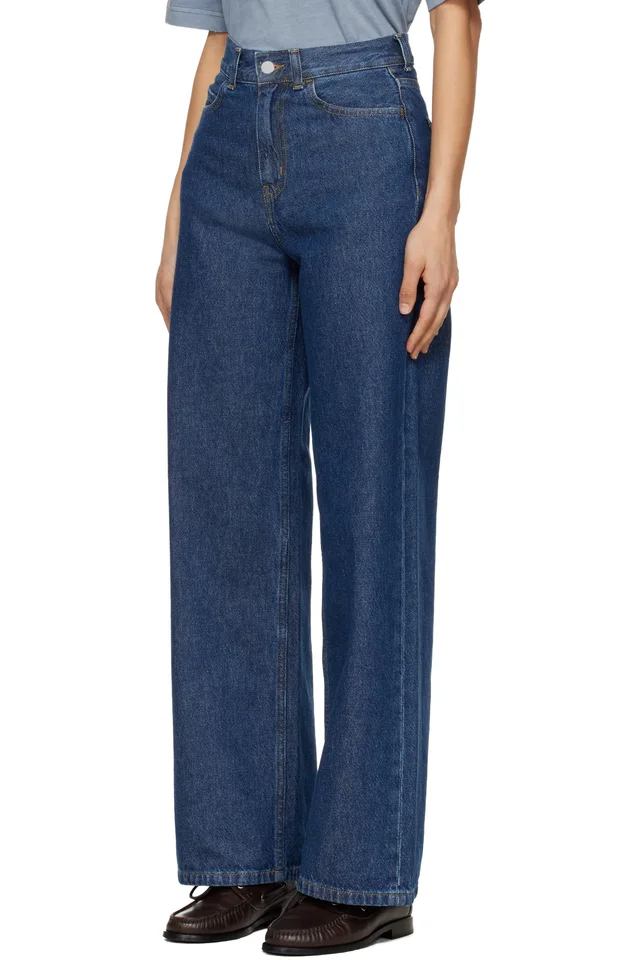 Carhartt Work In Progress Navy Jane Jeans, photo 4 of 5 from SSENSE