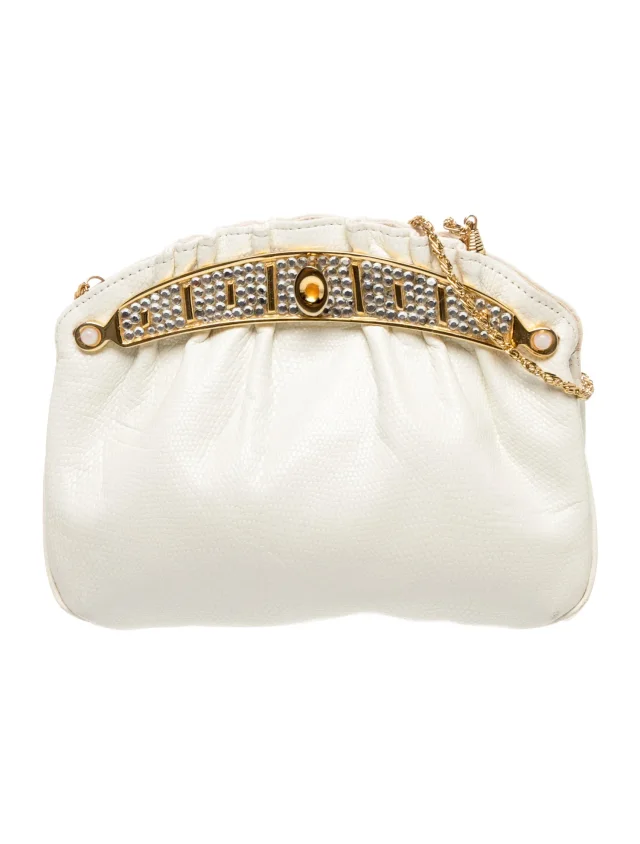 Judith Leiber Leather Evening Bag in Leather from The RealReal