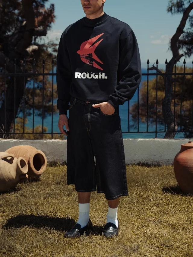 ROUGH. logo-print crew-neck sweatshirt, photo 2 of 2 from FARFETCH