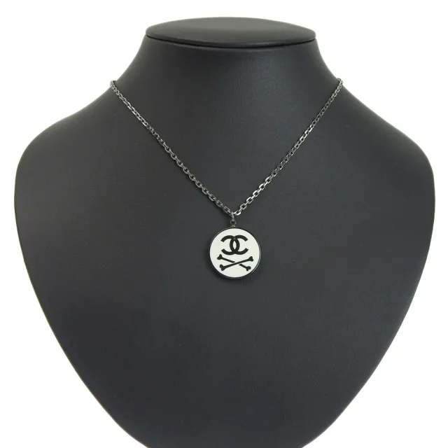Chanel Logo Necklace 45cm in Silver Stainless from LuxUness, photo 5 of 6