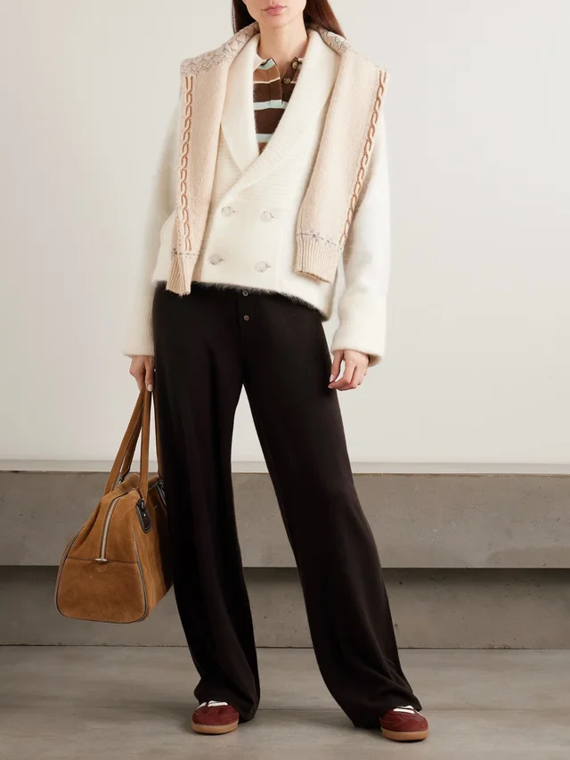 GUEST IN RESIDENCE Grizzly double-breasted brushed-cashmere jacket in Beige, photo 2 of 2 from NET-A-PORTER (Canada)
