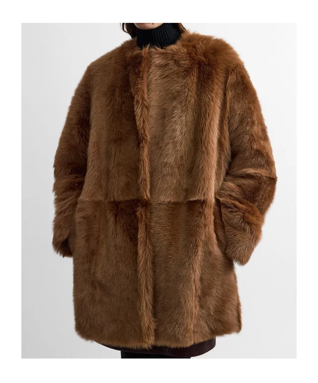 Toteme Short silky shearling coat ginger, photo 5 of 6 from SENSER