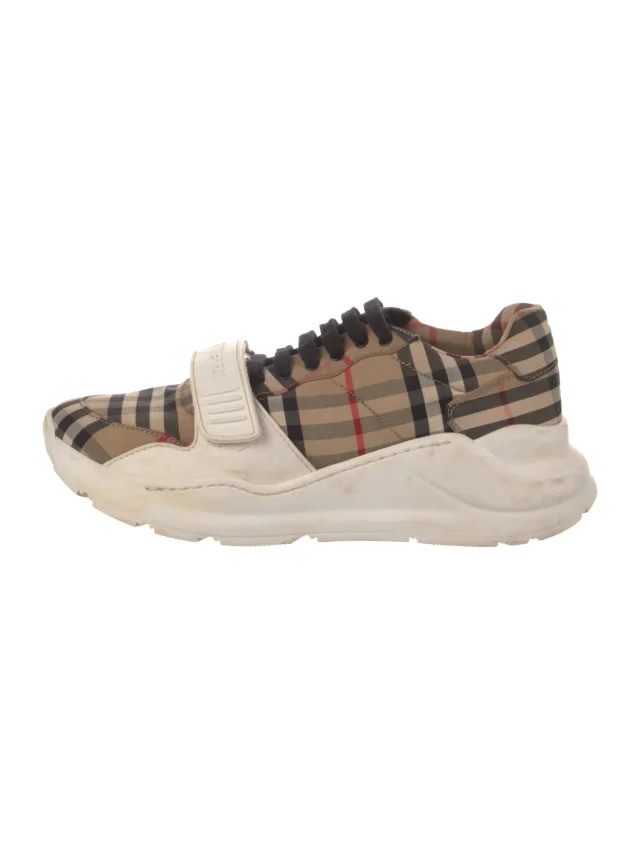 Burberry Nova Check Pattern Chunky Sneakers from The RealReal