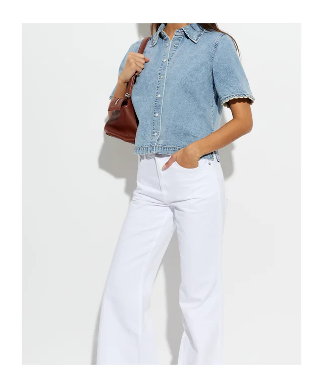 Frame denim short-sleeved top, photo 4 of 5 from SENSER