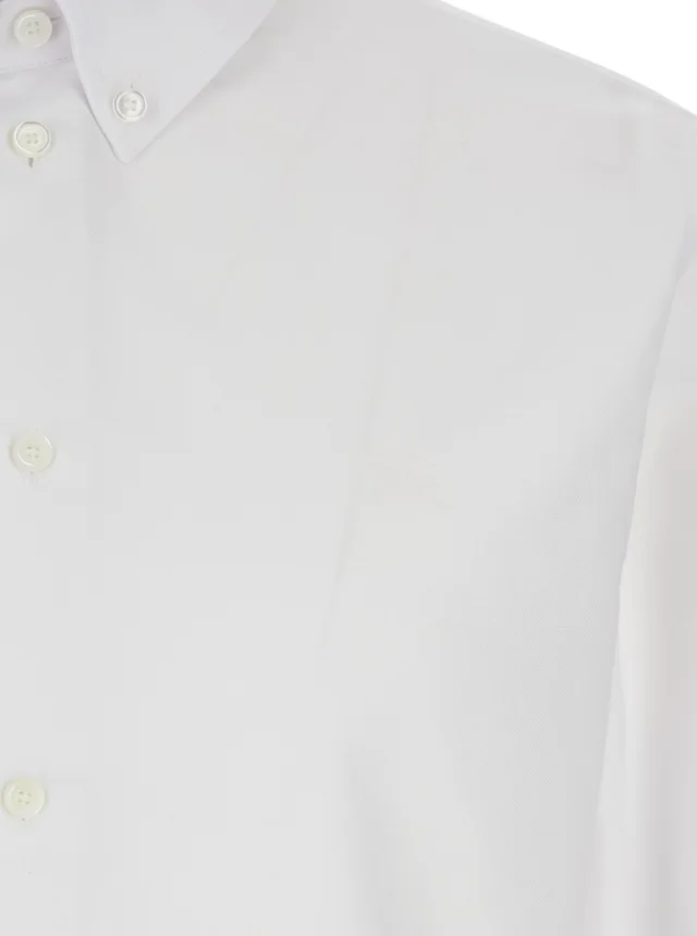 Burberry White Shirt with Button Down Collar in Cotton Man in White 100% Cotton, photo 5 of 6 from Gaudenzi Boutique