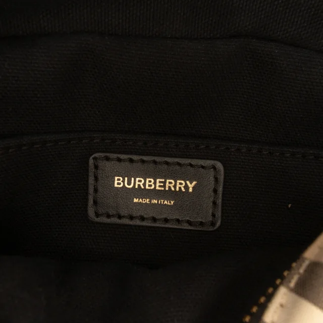 Beige Burberry House Check Canvas Camera Bag in Beige Canvas from Designer Revival, photo 5 of 6