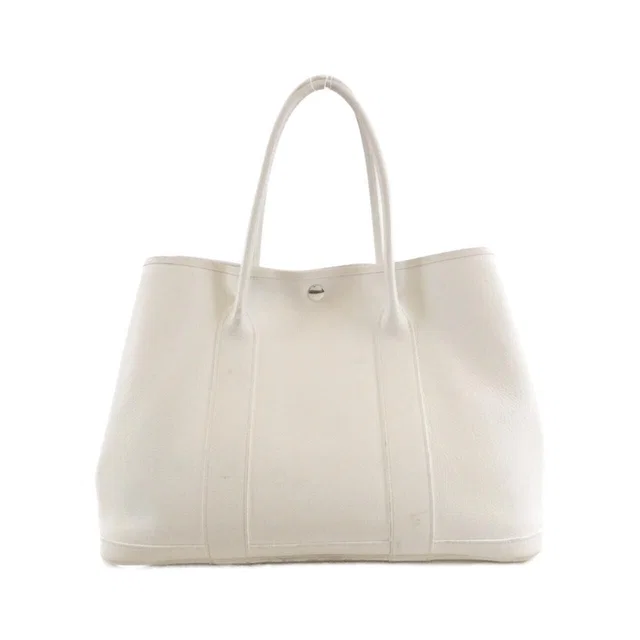 Hermès Garden Party 36 Tote Bag White Silver in White from The Reluxe