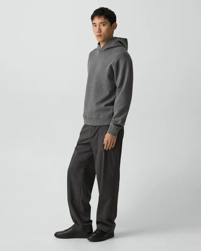Theory Straight Drawstring Pant in Motion Wool, photo 3 of 6 from Theory