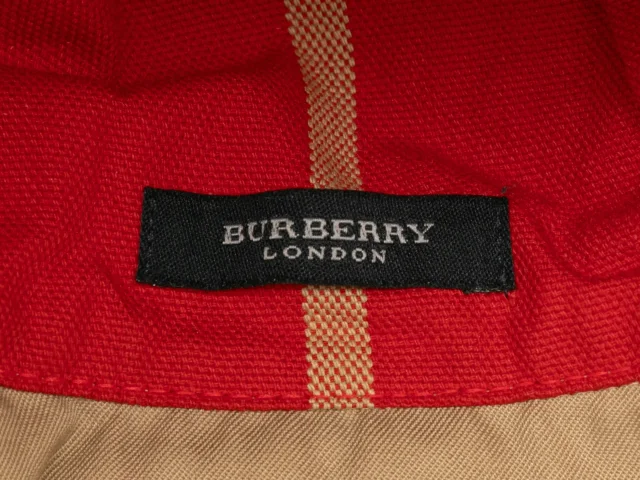 Beige & Red Burberry Nova Check-Trimmed Bucket Hat in Beige from Designer Revival, photo 5 of 5