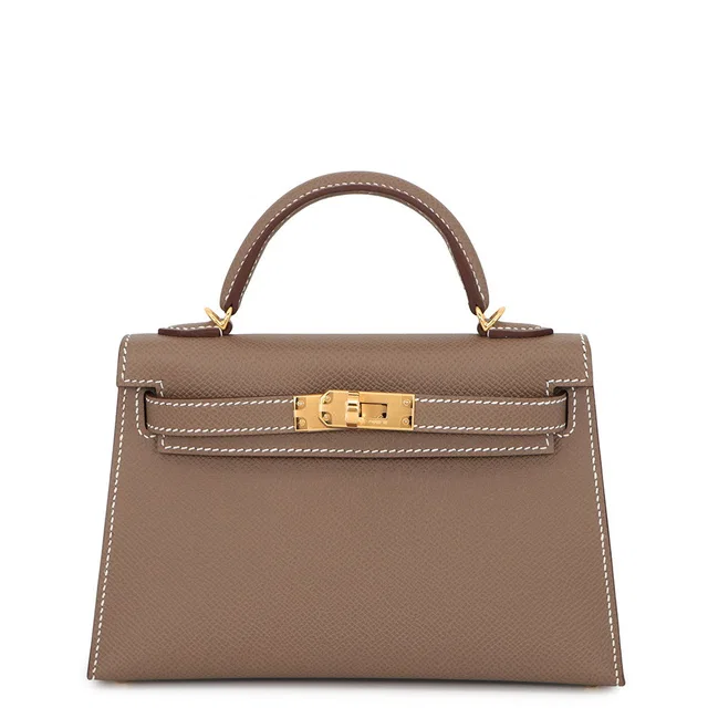 Hermès Mini Kelly 2 Etoupe Epsom in Taupe Epsom leather from GALLERY RARE