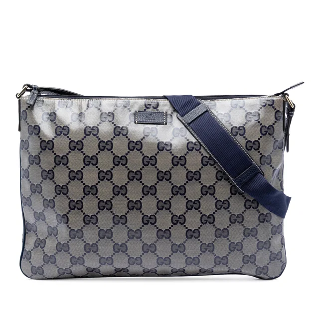 Blue Gucci GG Crystal Crossbody in Blue Coated canvas from Designer Revival, photo 1 of 1