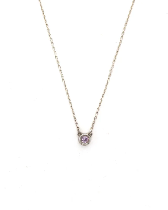 Tiffany & Co. Pink Sapphire by the Yard Silver Necklace in Pink from A Retro Tale