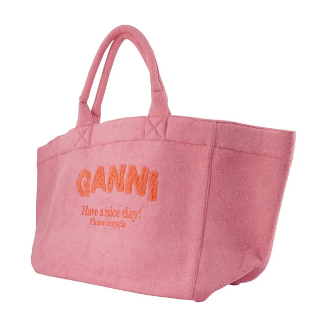 GANNI Xxl Tote Bag — Pink Polyester in Pink from HEWI, photo 2 of 2
