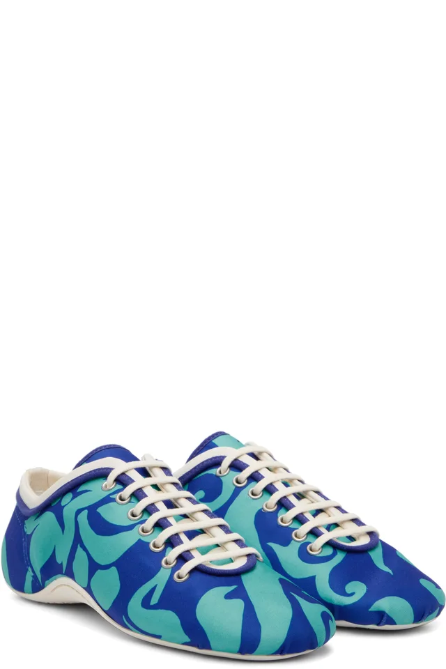 Dries Van Noten Blue Soft & Slim Climbing Ballerina Sneakers, photo 4 of 5 from SSENSE