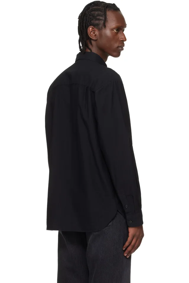 A.P.C. Black Mateo Logo Shirt, photo 3 of 4 from SSENSE