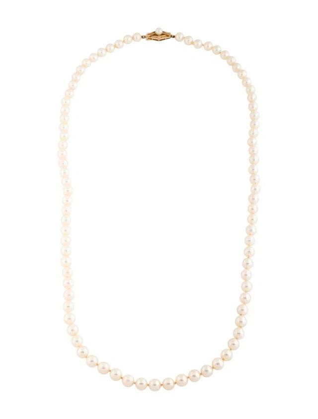 Mikimoto X Lane Crawford 14K Pearl Long Strand Necklace, 27" in multicolor from The RealReal